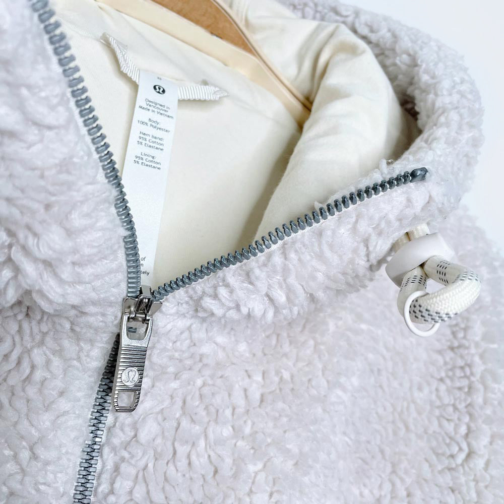 lululemon 2021 textured fleece half zip hoodie