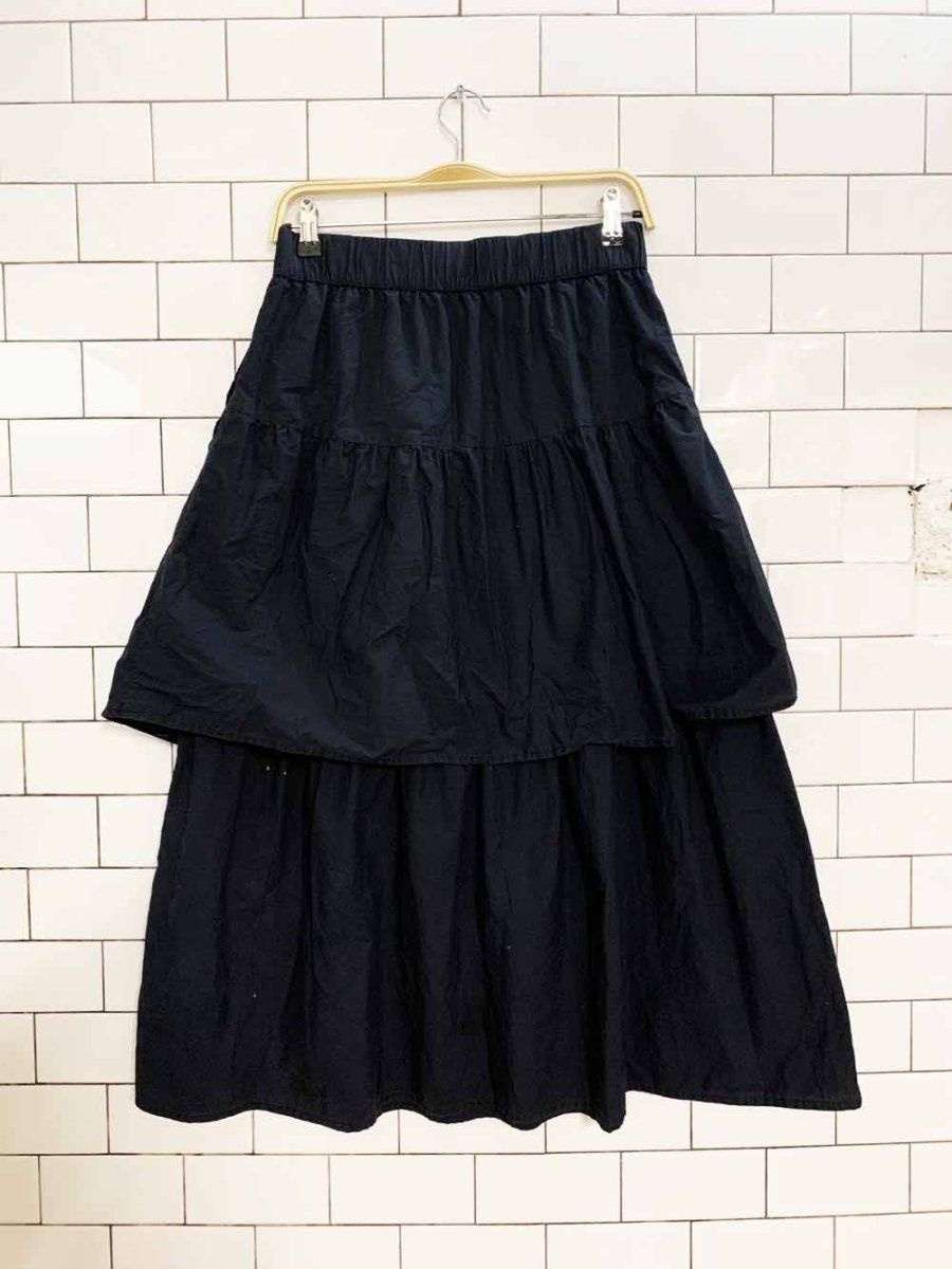 who what wear tiered cotton maxi skirt - good market thrift store