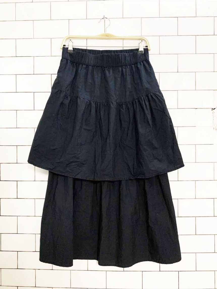 who what wear tiered cotton maxi skirt - good market thrift store