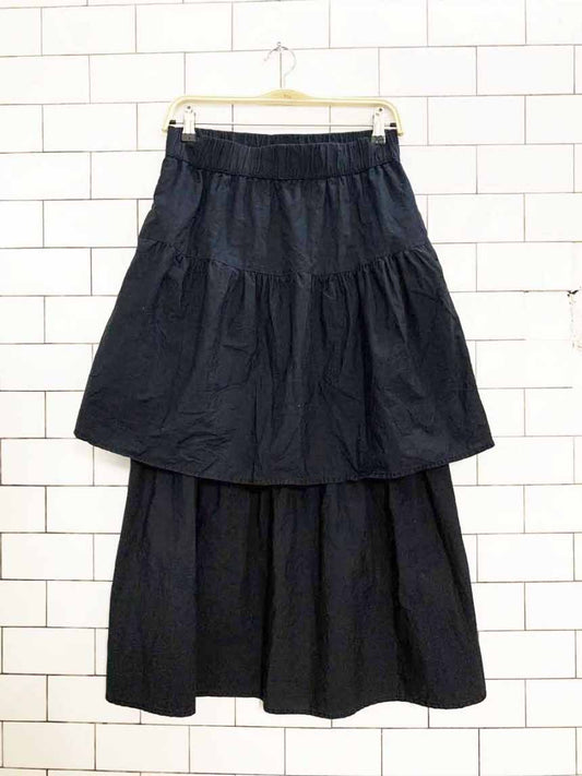 who what wear tiered cotton maxi skirt - good market thrift store