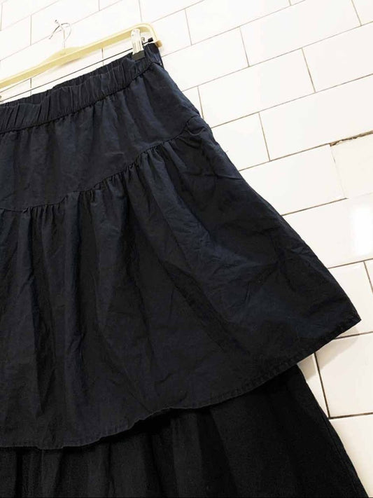 who what wear tiered cotton maxi skirt - good market thrift store