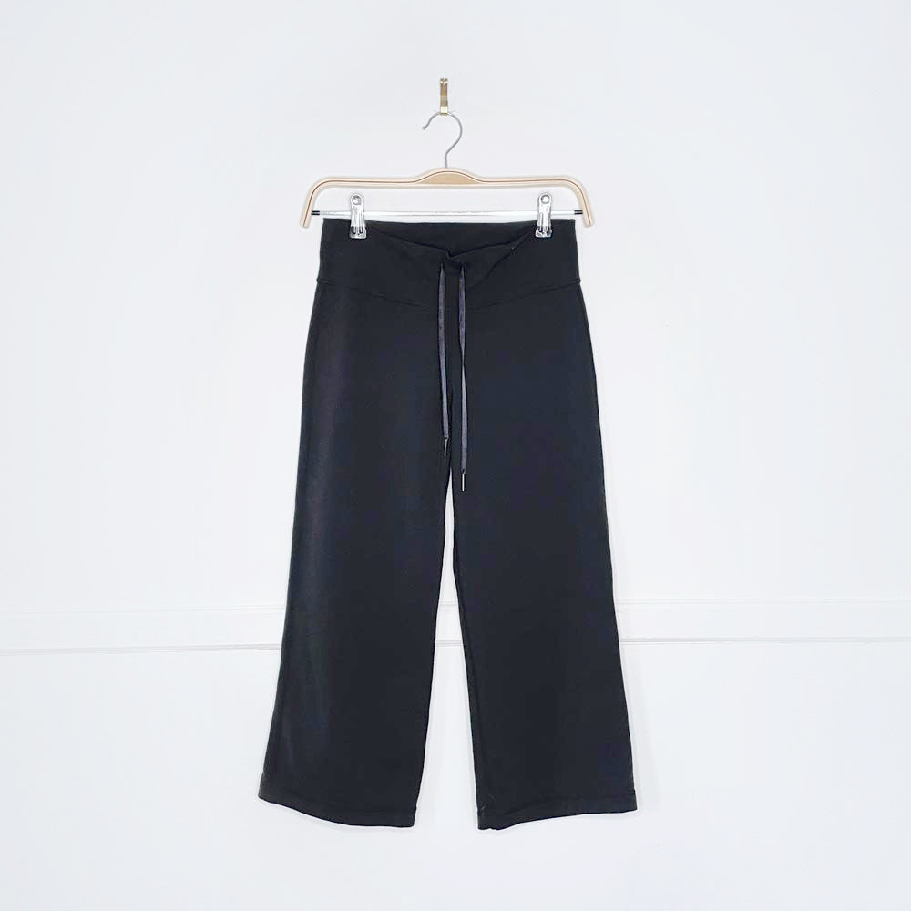 lululemon high rise tie waist wide leg crop pant