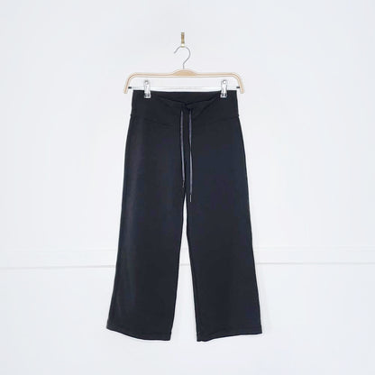 lululemon high rise tie waist wide leg crop pant