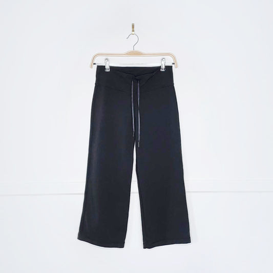 lululemon high rise tie waist wide leg crop pant