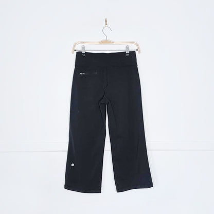 lululemon high rise tie waist wide leg crop pant