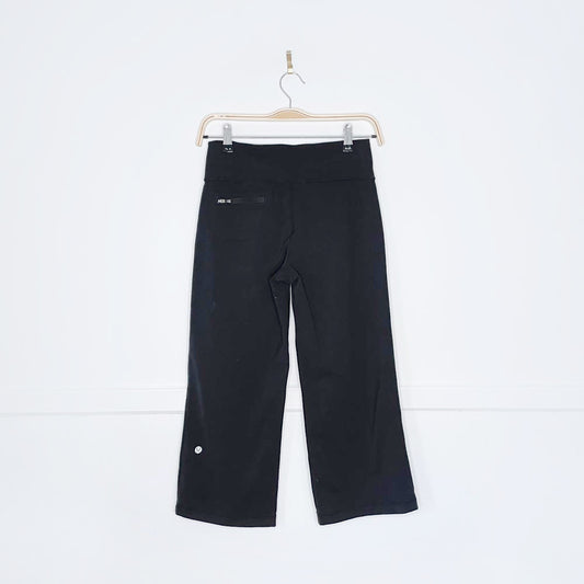 lululemon high rise tie waist wide leg crop pant