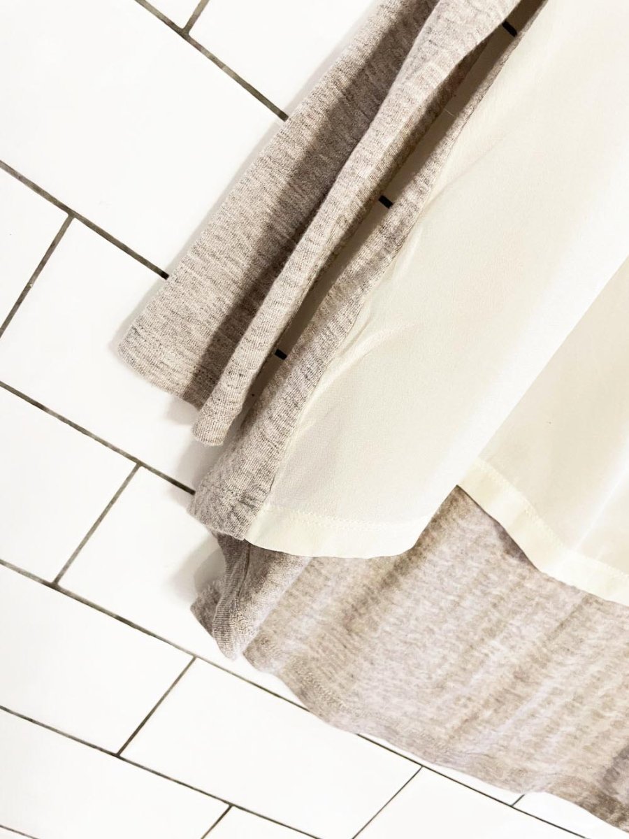 wilfred 100% silk front oversized jersey long sleeve top | aritzia - good market thrift store