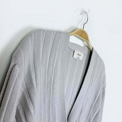 wilfred grey thais wool cropped cardigan - size xs