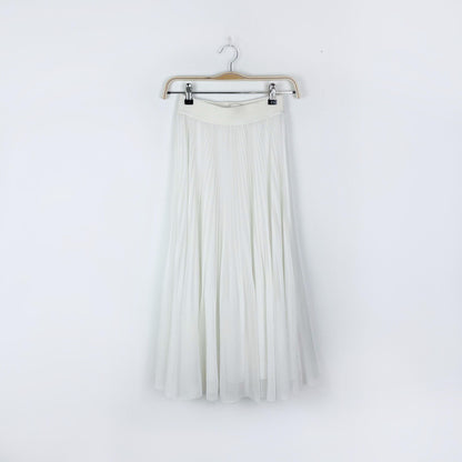 wilfred twirl pleated chiffon midi skirt - size xs