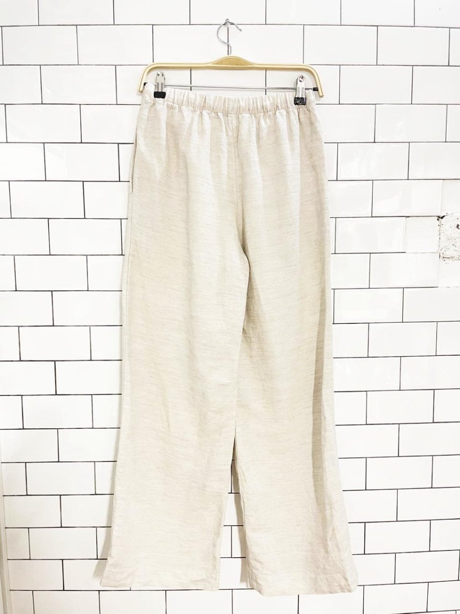 wilfred 2026 cruise linen - blend wide leg pant | aritzia - good market thrift store