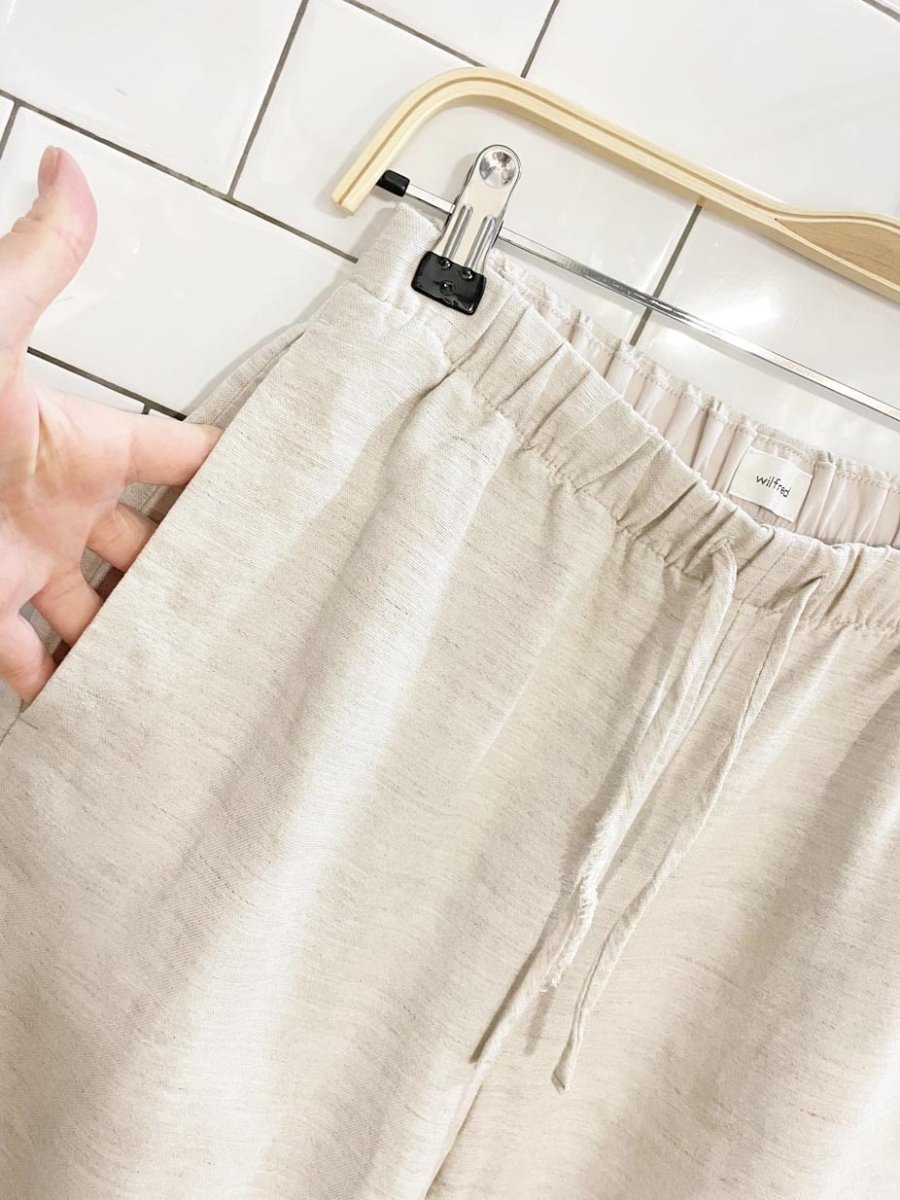 wilfred 2026 cruise linen - blend wide leg pant | aritzia - good market thrift store