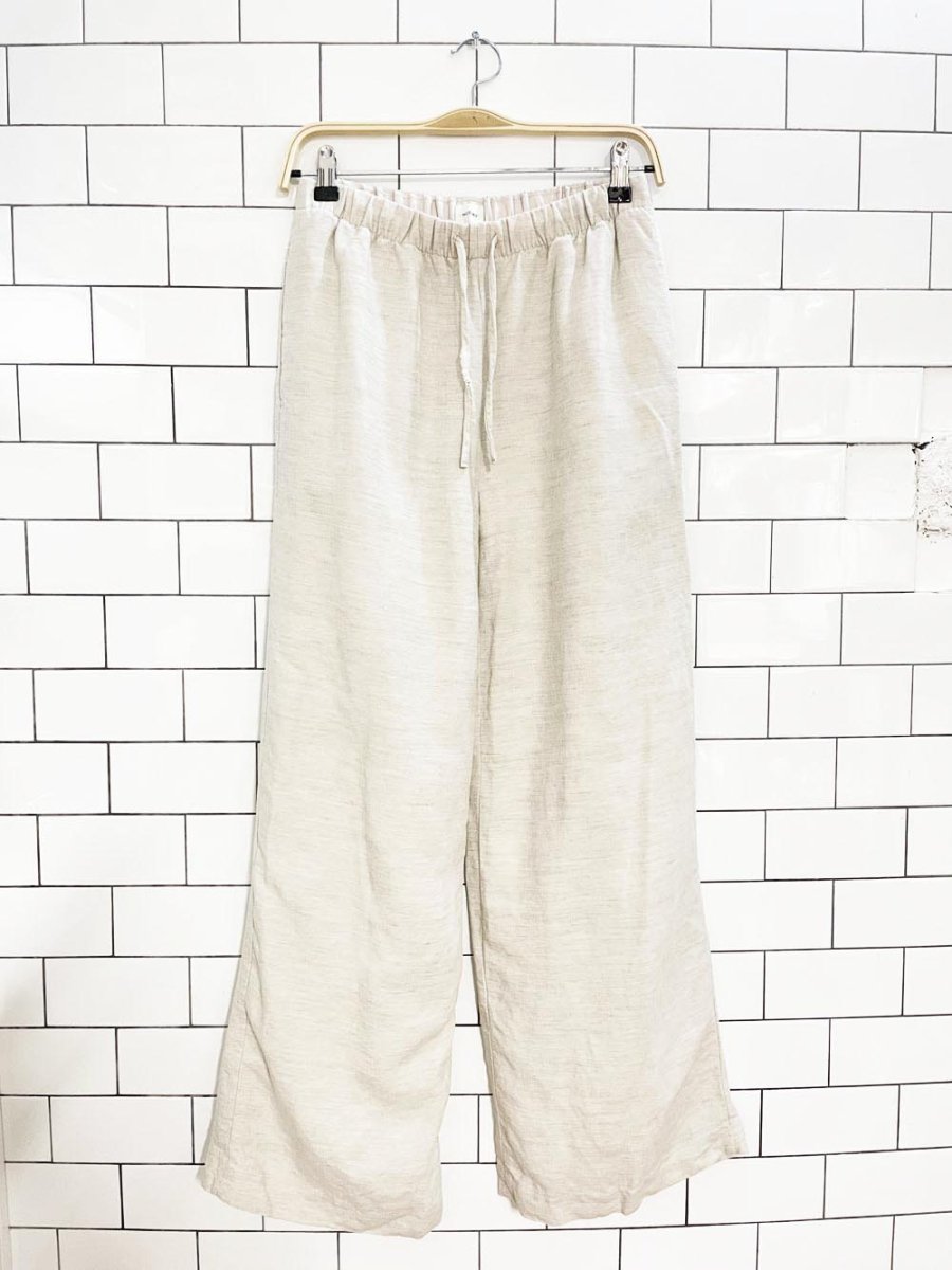 wilfred 2026 cruise linen - blend wide leg pant | aritzia - good market thrift store