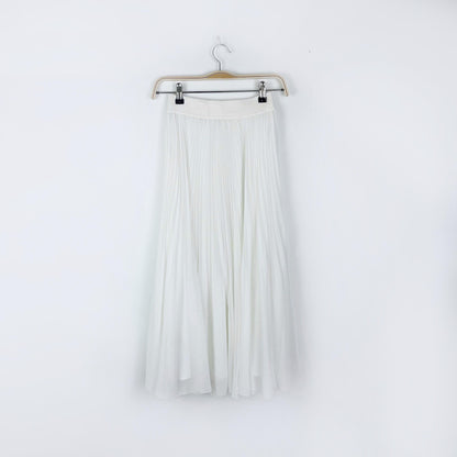 wilfred twirl pleated chiffon midi skirt - size xs