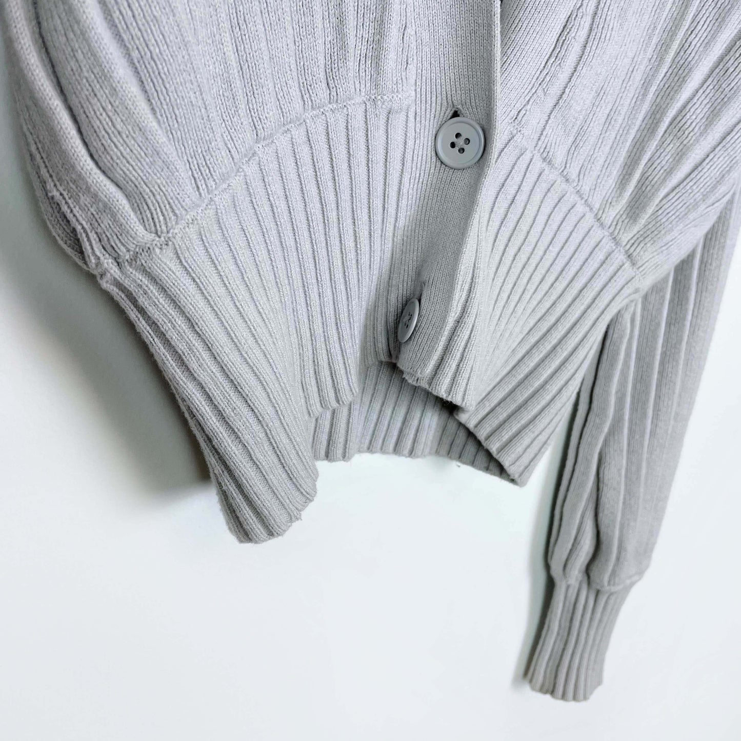 wilfred grey thais wool cropped cardigan - size xs