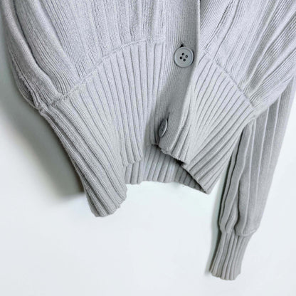 wilfred grey thais wool cropped cardigan - size xs