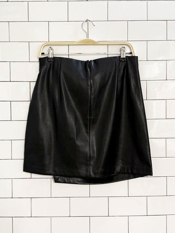 wilfred angie vegan leather drape mini skirt | aritzia - good market thrift store