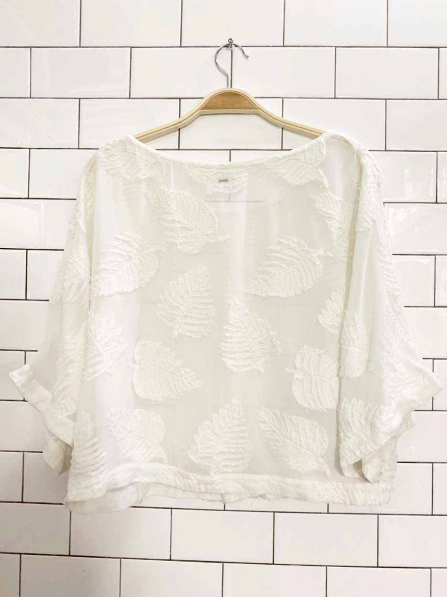 wilfred blayze floral sheer batwing boxy blouse | aritzia - good market thrift store