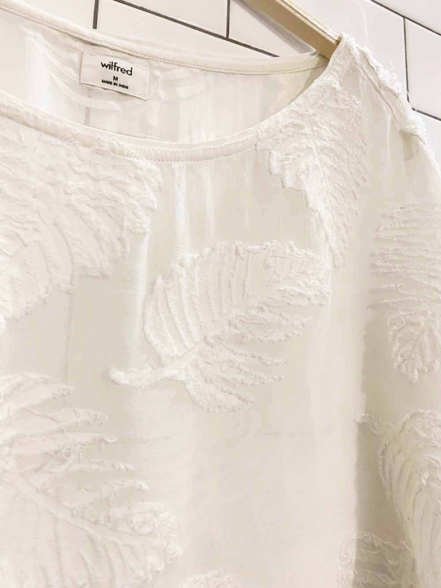 wilfred blayze floral sheer batwing boxy blouse | aritzia - good market thrift store