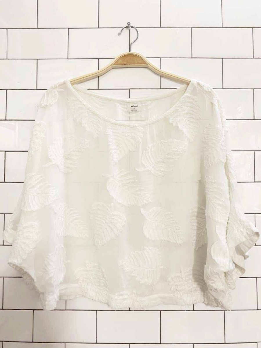 wilfred blayze floral sheer batwing boxy blouse | aritzia - good market thrift store