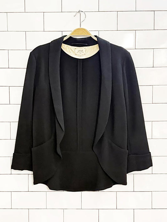 wilfred chevalier jacket relaxed open blazer | aritzia - good market thrift store