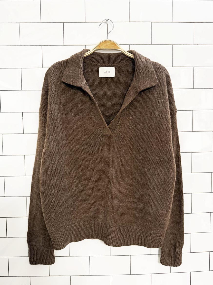 wilfred clara 100% cashmere luxe oversized knit sweater | aritzia - good market thrift store