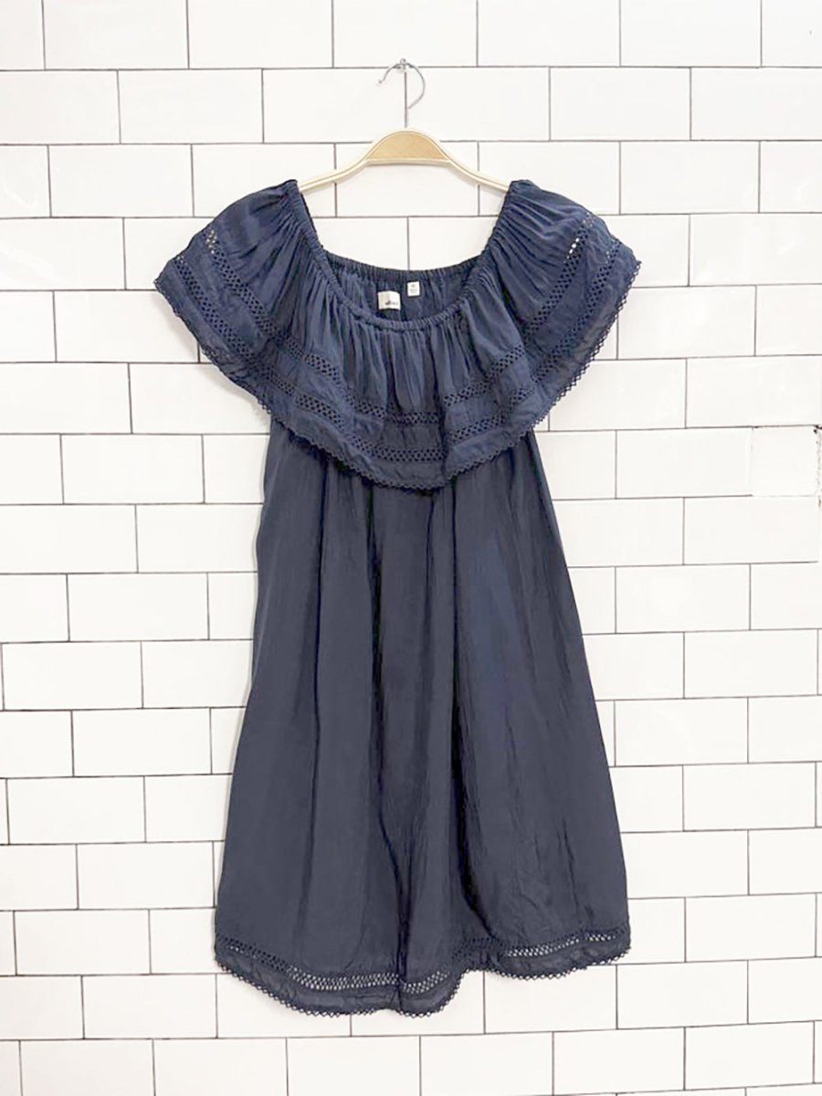 wilfred emmie off shoulder ruffle mini dress | aritzia - good market thrift store