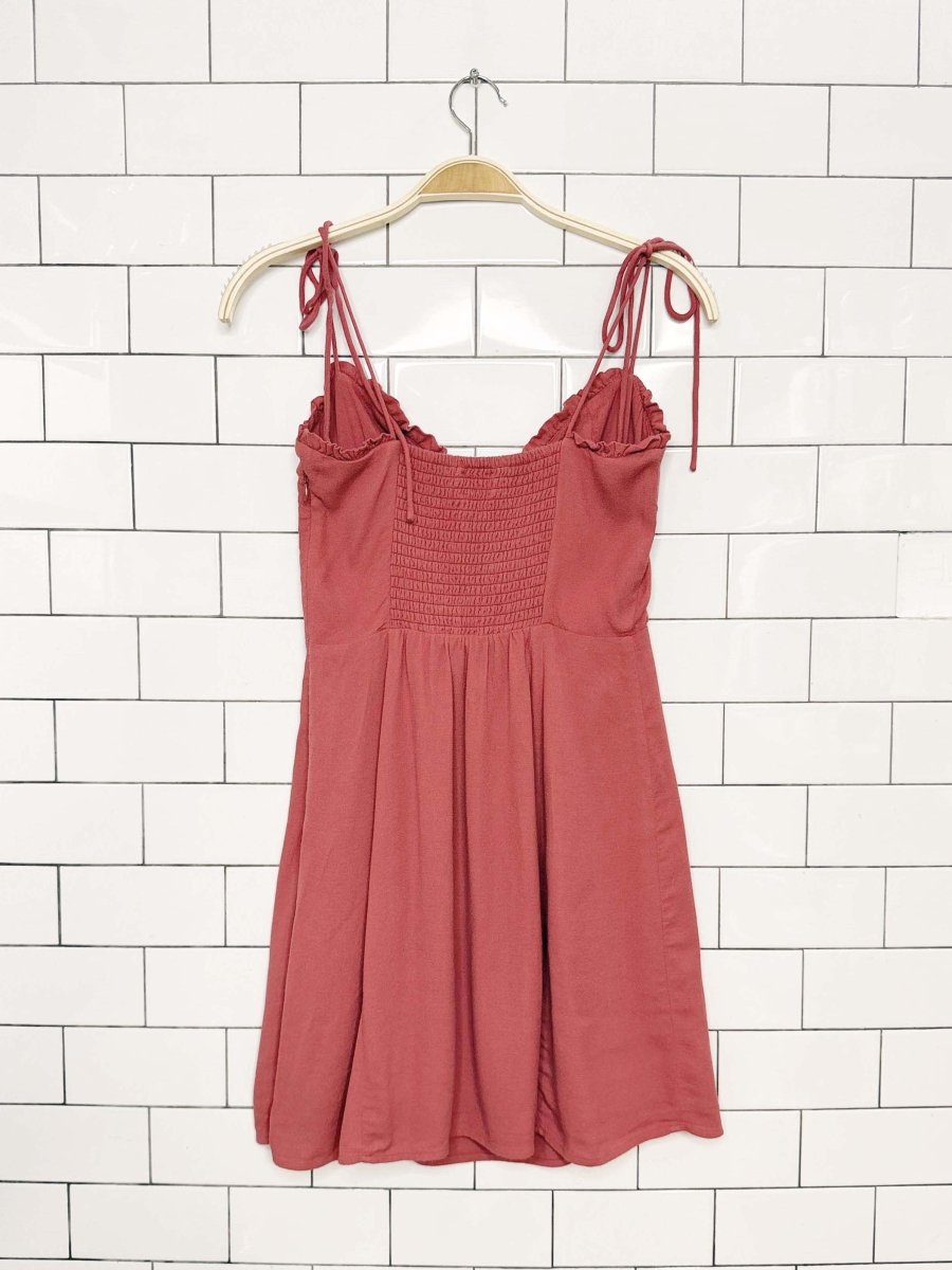 wilfred fable bustier tie shoulder mini dress | aritzia - good market thrift store