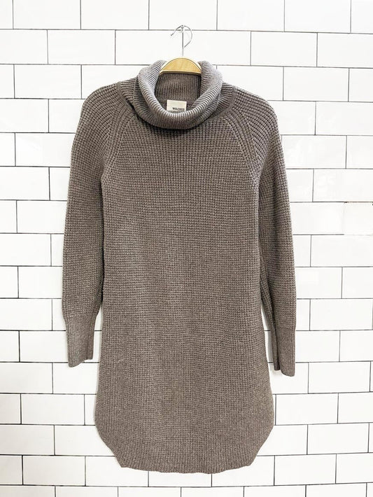 wilfred free bianca 100% wool turtleneck knit sweater dress | aritzia - good market thrift store
