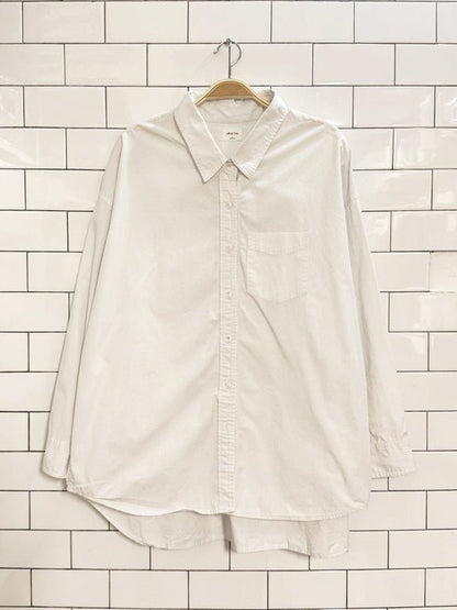 wilfred free blue stripe oversized shirt | aritzia - good market thrift store