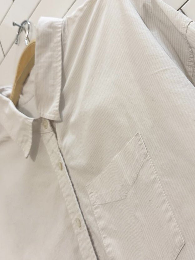 wilfred free blue stripe oversized shirt | aritzia - good market thrift store