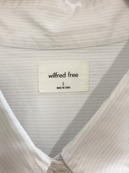 wilfred free blue stripe oversized shirt | aritzia - good market thrift store