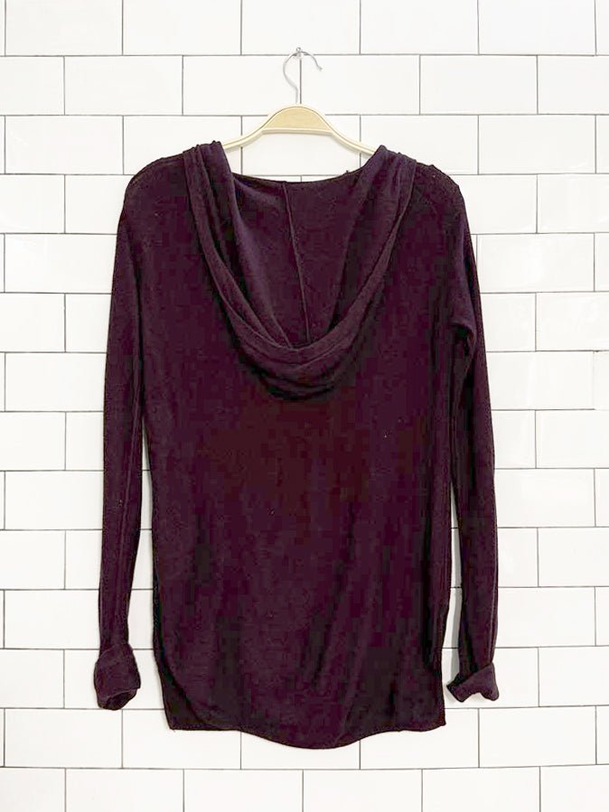 wilfred free cashmere - blend hooded knit sweater | aritzia - good market thrift store