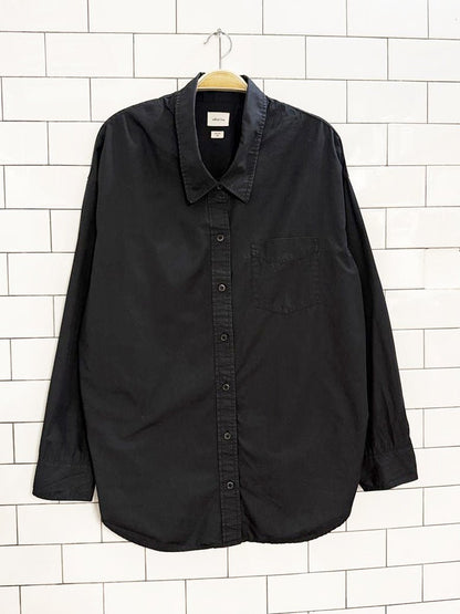 wilfred free oversized full button poplin shirt | aritzia - good market thrift store