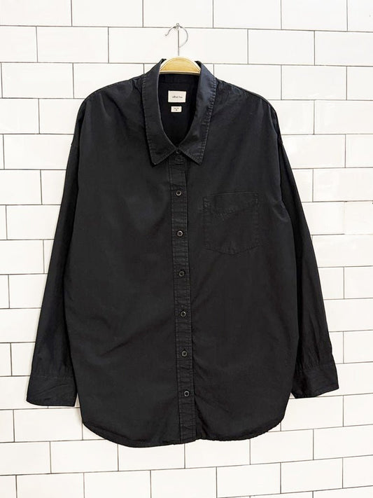 wilfred free oversized full button poplin shirt | aritzia - good market thrift store