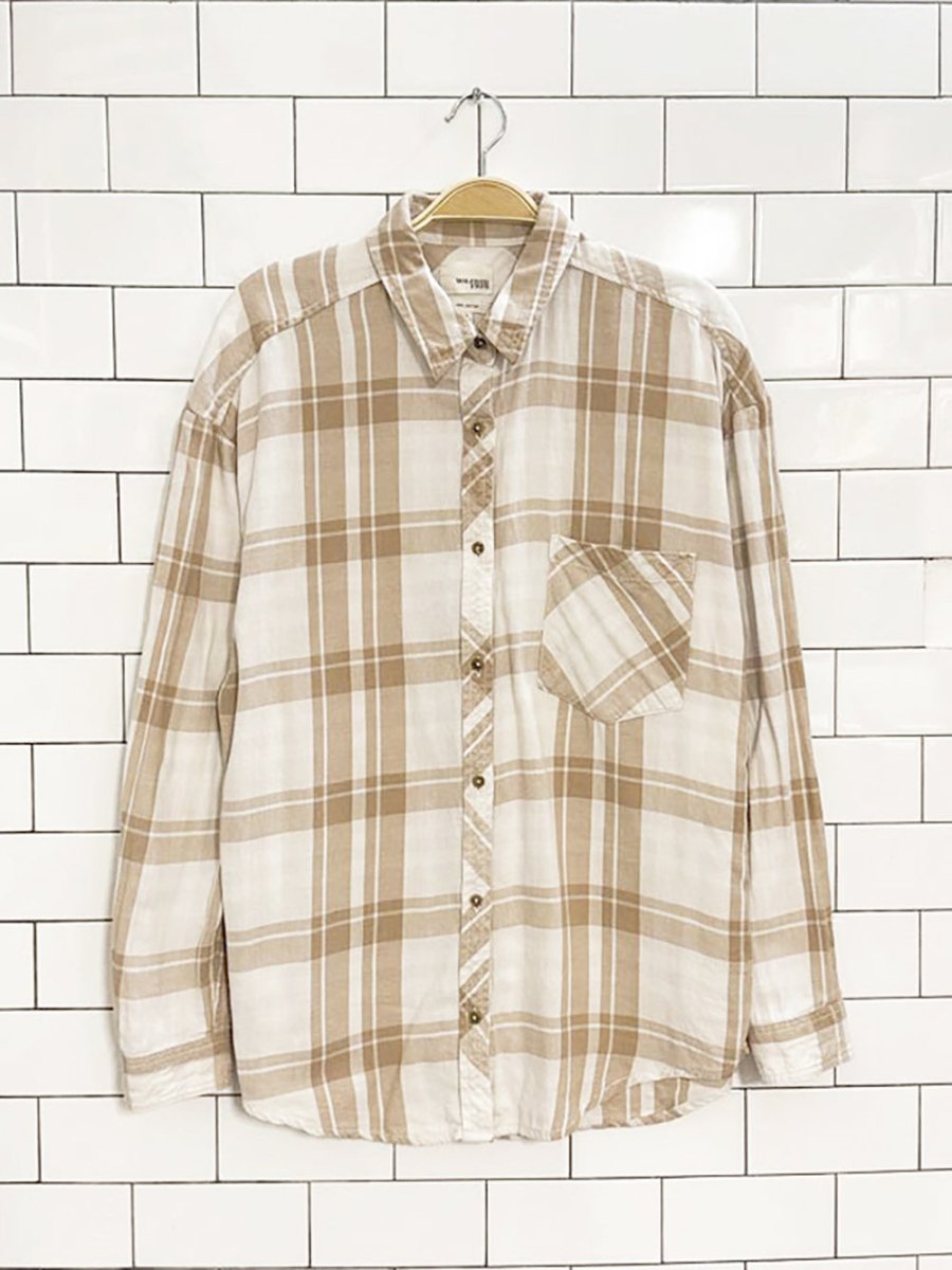 wilfred free plaid full button shirt | aritzia - good market thrift store