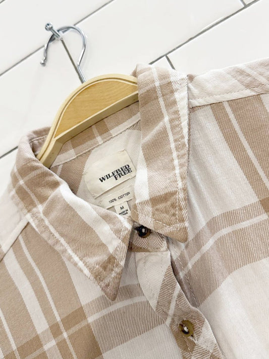 wilfred free plaid full button shirt | aritzia - good market thrift store