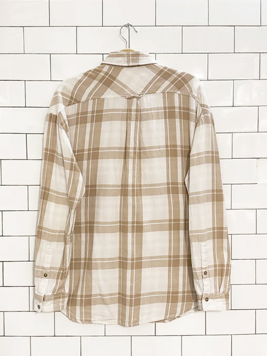 wilfred free plaid full button shirt | aritzia - good market thrift store