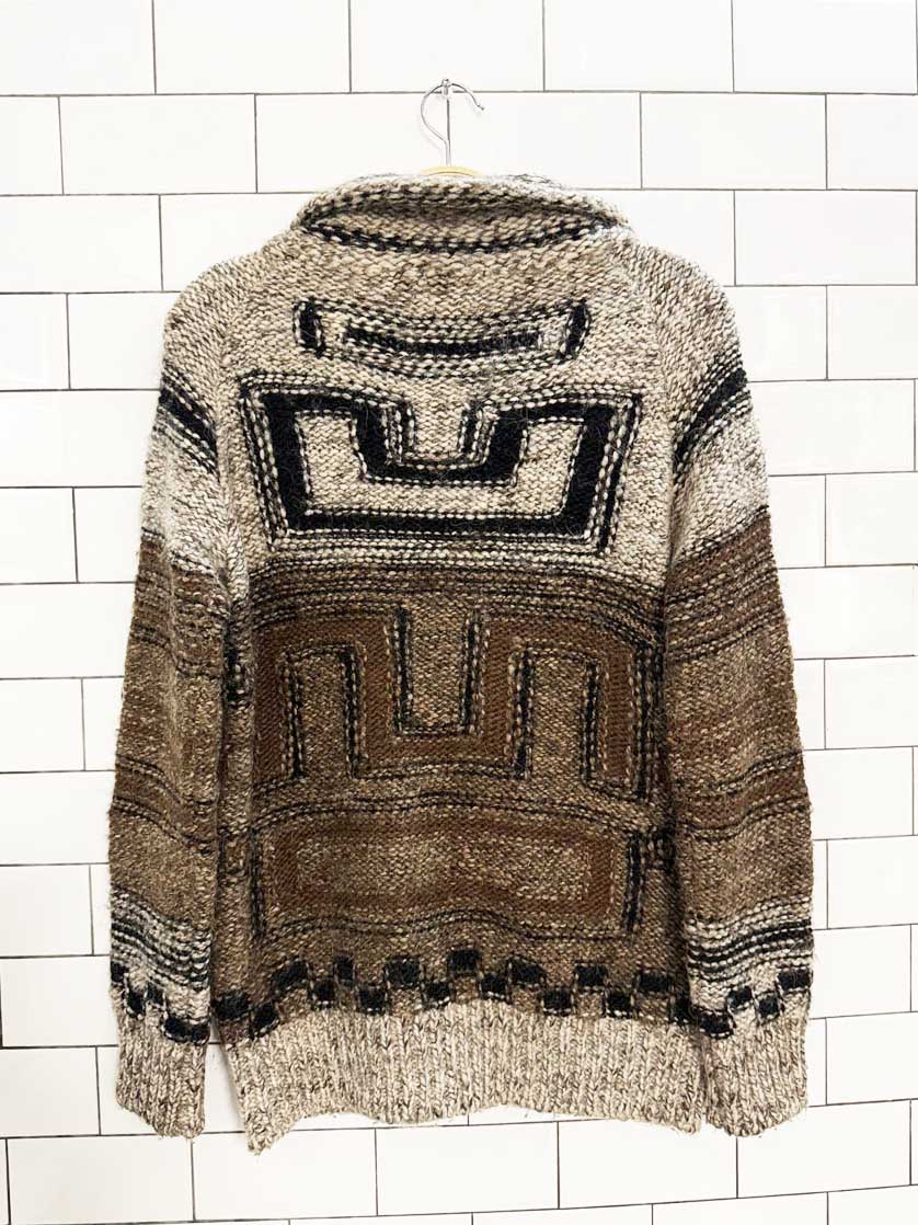 wilfred free wool - alpaca full zip cowichan cardigan | artizia - good market thrift store