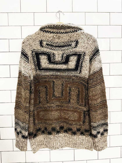 wilfred free wool - alpaca full zip cowichan cardigan | artizia - good market thrift store