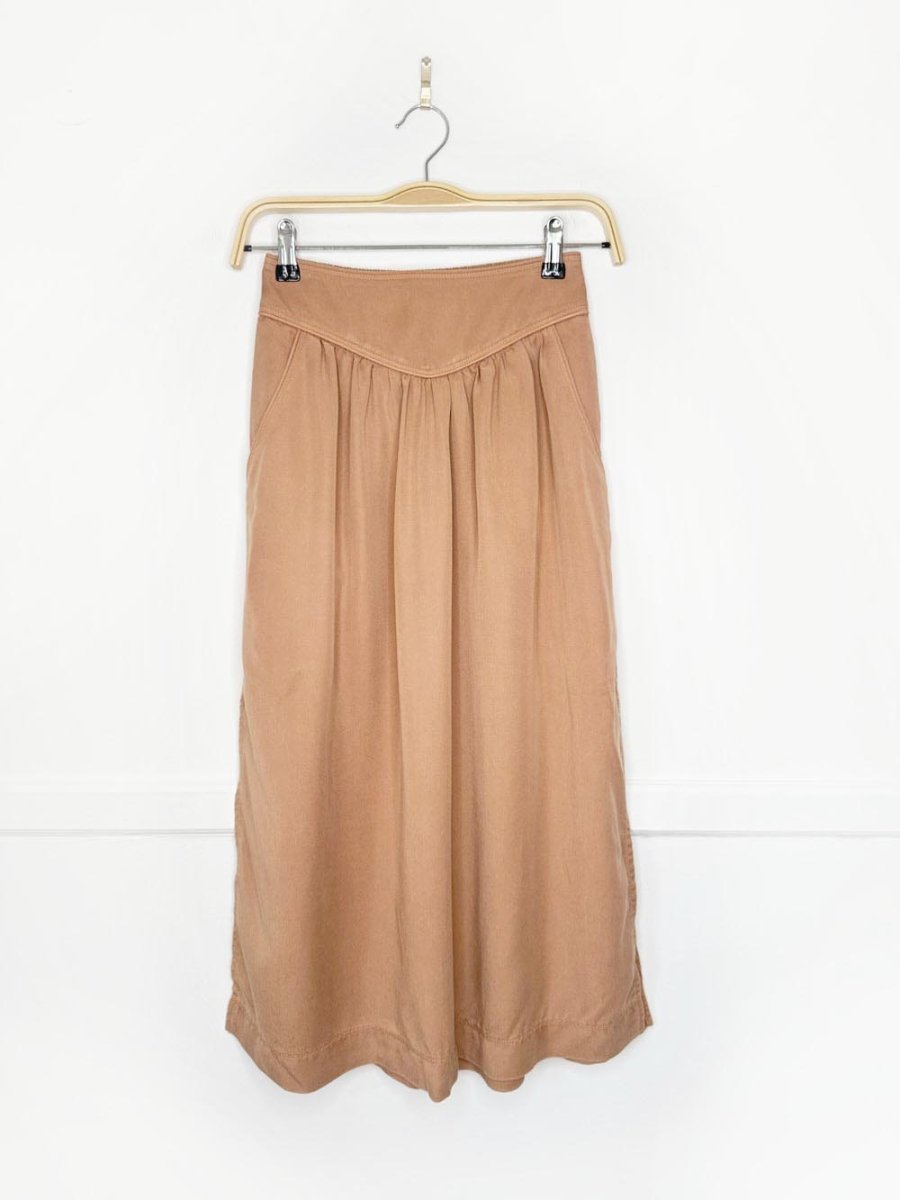 wilfred gabrielle basque waist midi skirt | aritzia - good market thrift store