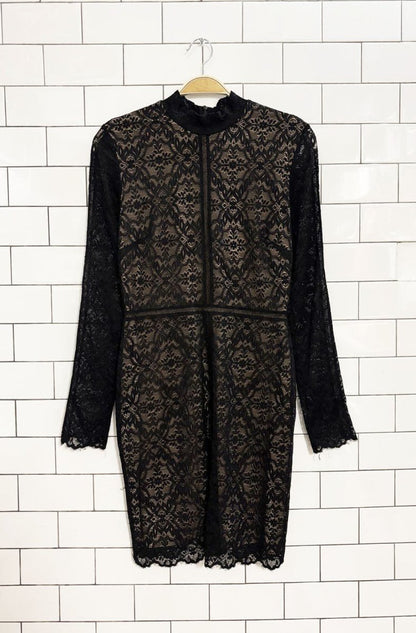 wilfred janvry lace long sleeve mini dress | aritzia - good market thrift store