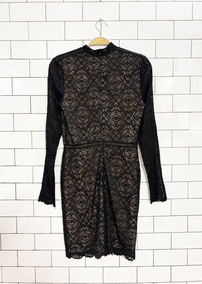 wilfred janvry lace long sleeve mini dress | aritzia - good market thrift store