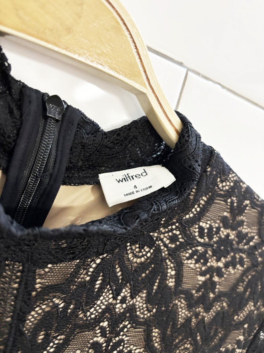 wilfred janvry lace long sleeve mini dress | aritzia - good market thrift store