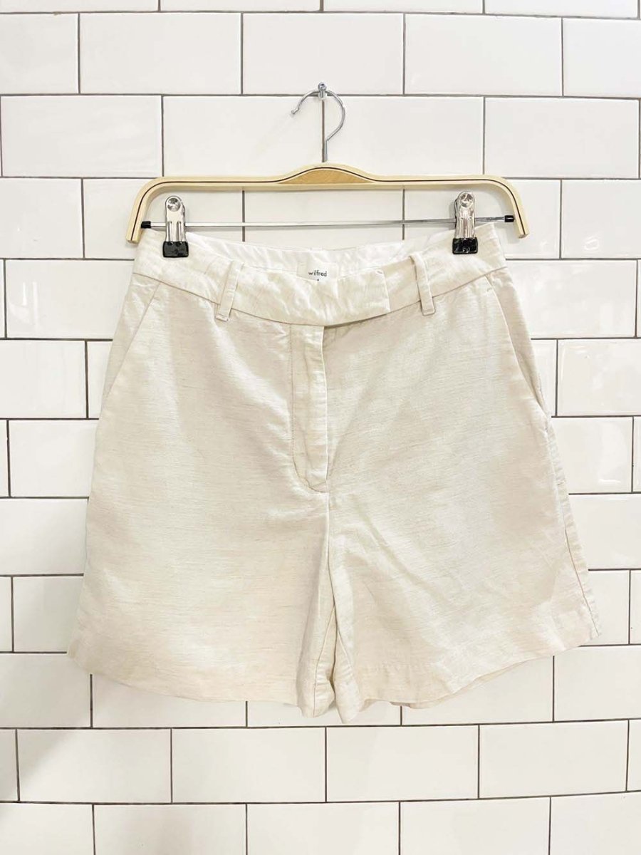 wilfred linen - blend trouser short | aritzia - good market thrift store