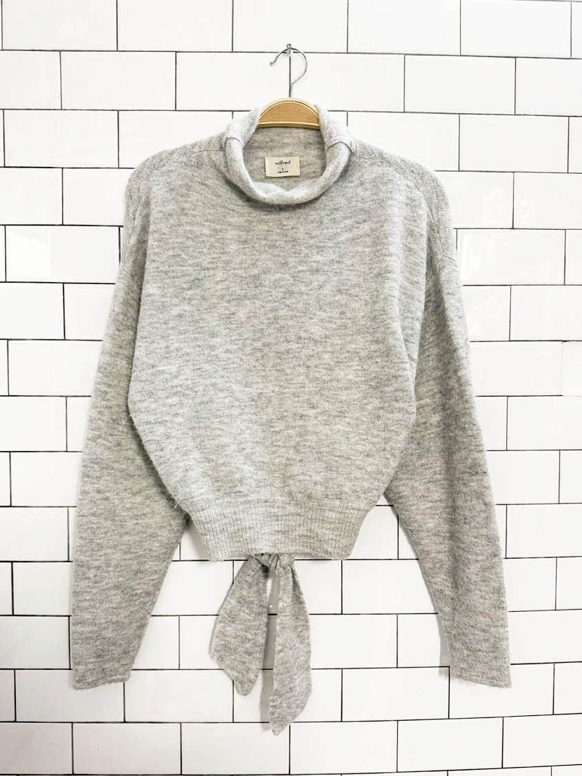 wilfred lorin alpaca - wool tie waist knit sweater | aritzia - good market thrift store