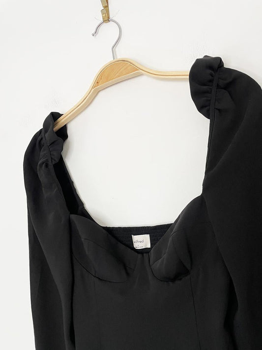 wilfred novella bustier puff sleeve mini dress | aritzia - good market thrift store