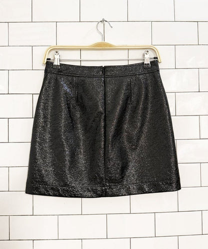 wilfred shiny faux leather mini skirt | aritzia - good market thrift store