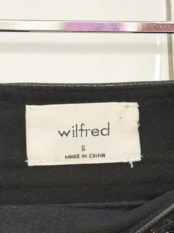 wilfred shiny faux leather mini skirt | aritzia - good market thrift store