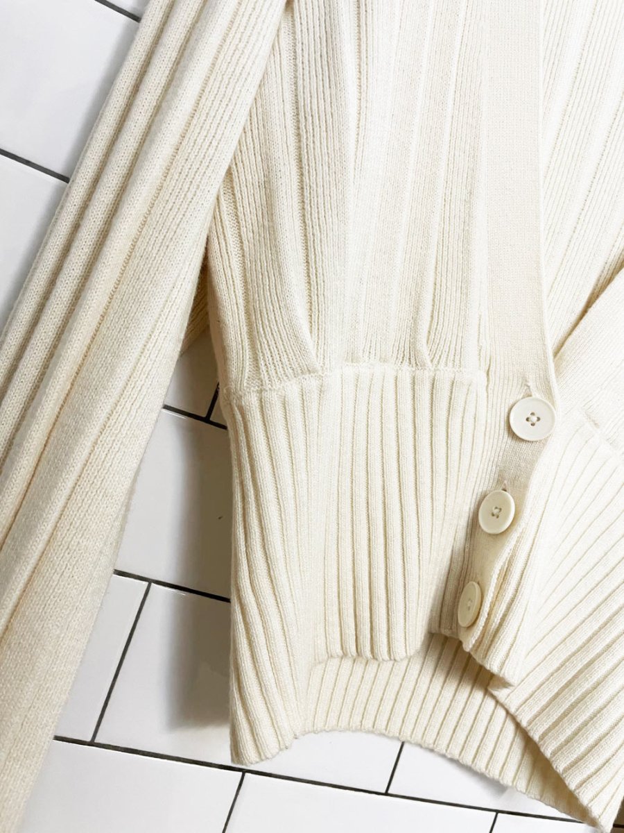 wilfred thais wool-blend balloon sleeve knit cardigan | aritzia - good market thrift store