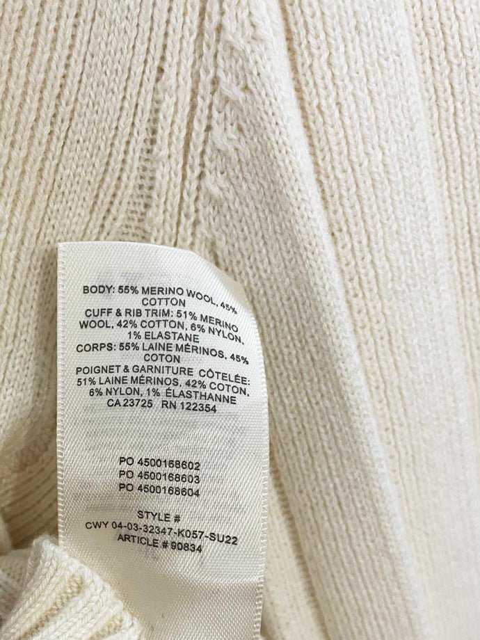 wilfred thais wool-blend balloon sleeve knit cardigan | aritzia - good market thrift store